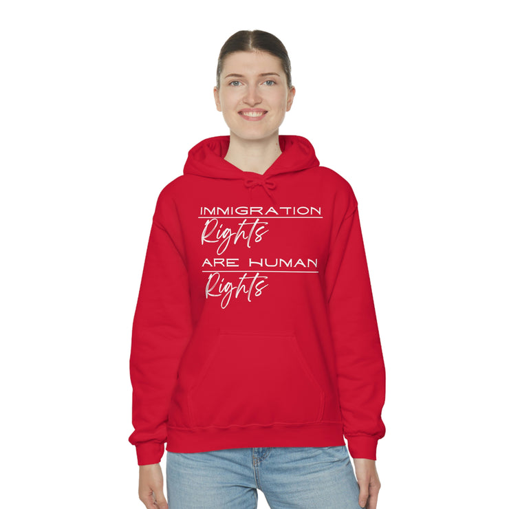 Immigration rights are human rights unisex Heavy Blend™ Hooded Sweatshirt