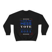 Clean the mess Vote DeSantis 2024 Unisex Heavy Blend™ Crewneck Sweatshirt