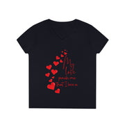 My love pinch me that I love u Ladies' V-Neck T-Shirt