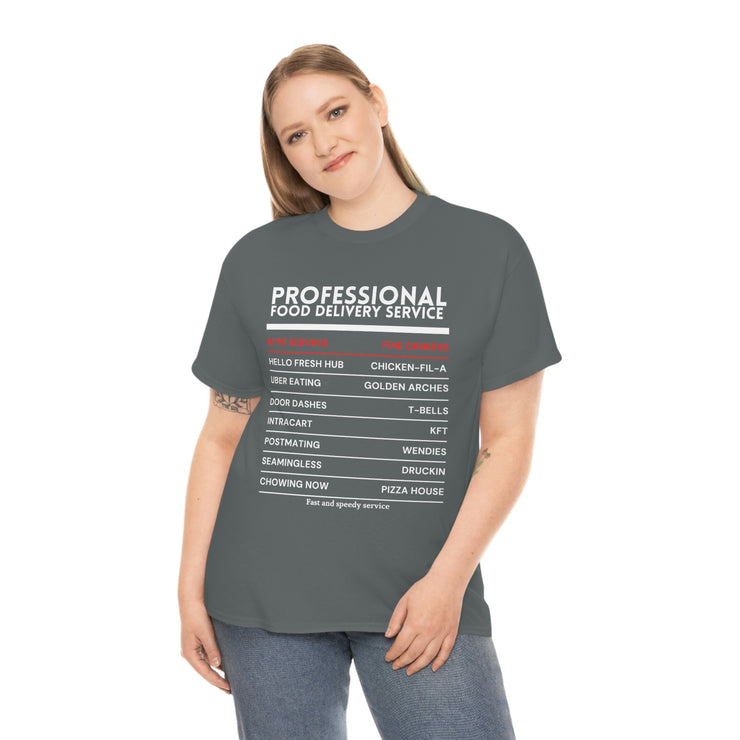 Professional Food Delivery Service Unisex Heavy Cotton T-shirt