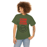 Strong Senior Citizen seeking work Unisex Heavy Cotton Tee