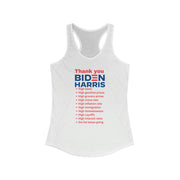 Thank you Biden Harris women's Ideal Racerback Tank