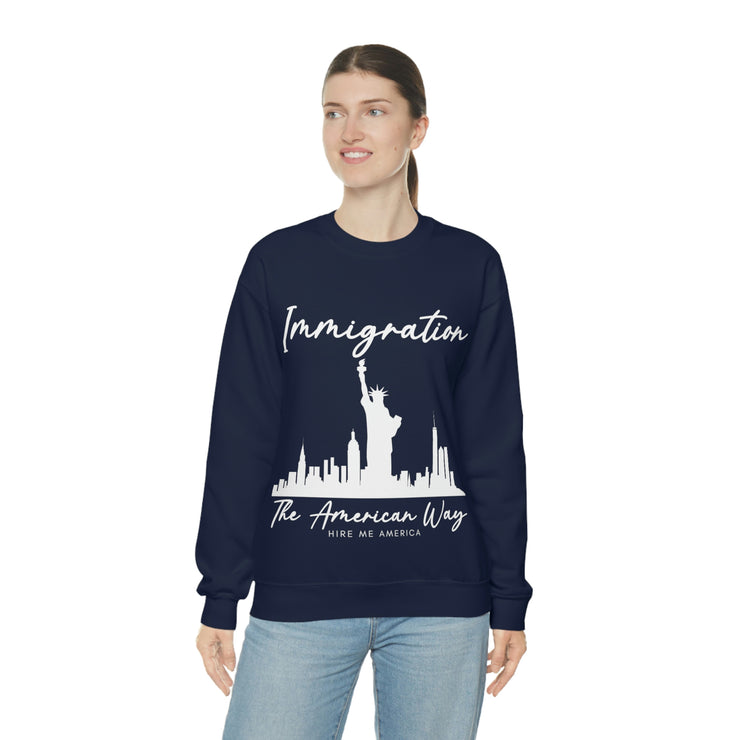 Immigration The American way unisex Heavy Blend™ Crewneck Sweatshirt