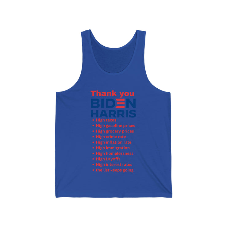 Thank you Biden Harris unisex Jersey Tank