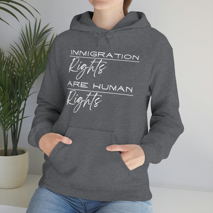 Immigration rights are human rights unisex Heavy Blend™ Hooded Sweatshirt