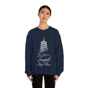 Your body is a temple stay clean unisex Heavy Blend™ Crewneck Sweatshirt