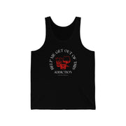 Help me get out of this addiction unisex Jersey Tank