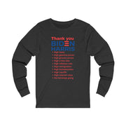 Thank you Biden Harris unisex Jersey Long Sleeve Tee