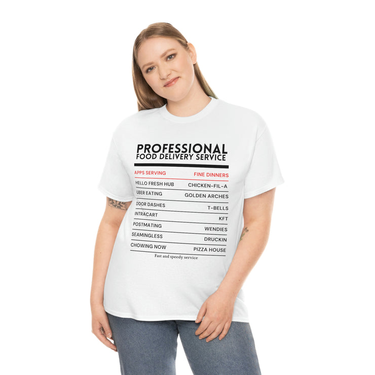 Professional Food Delivery Service Unisex Heavy Cotton T-shirt