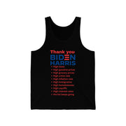 Thank you Biden Harris unisex Jersey Tank