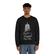 Your body is a temple stay clean unisex Heavy Blend™ Crewneck Sweatshirt