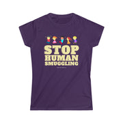 Stop human smuggling women's Soft-style Tee