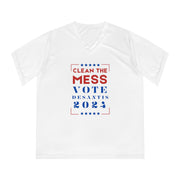 Clean the Mess Vote DeSantis 2024 Women's Performance V-Neck T-Shirt