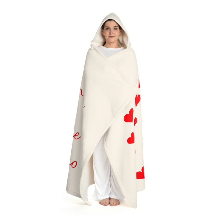 Amor pellizcame que yo te amo Hooded Sherpa Fleece Blanket