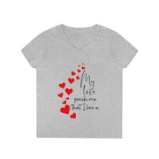 My love pinch me that I love u Ladies' V-Neck T-Shirt