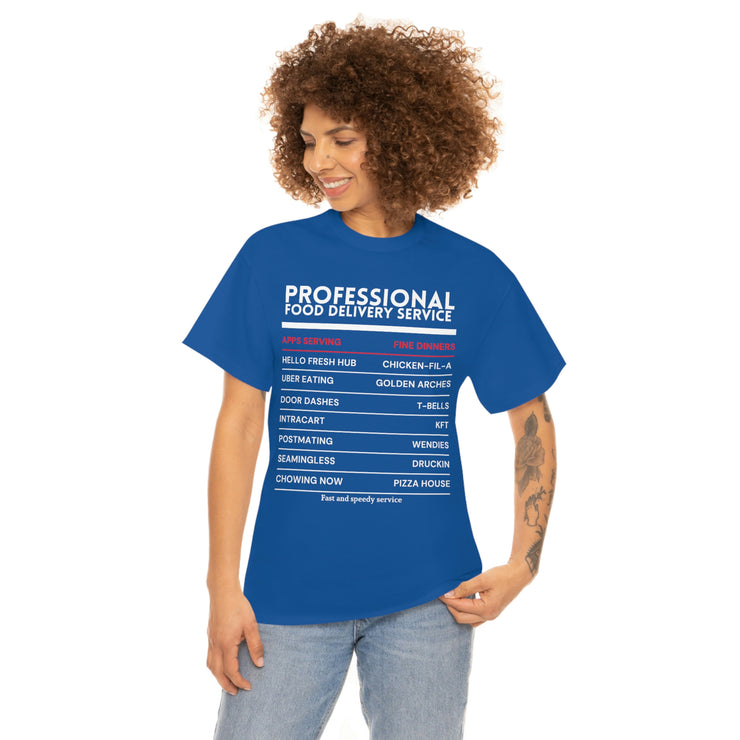 Professional Food Delivery Service Unisex Heavy Cotton T-shirt