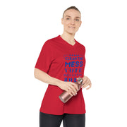 Clean the Mess Vote DeSantis 2024 Women's Performance V-Neck T-Shirt