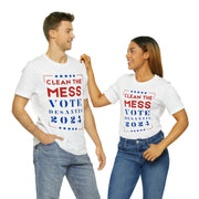 Clean the mess Vote DeSantis 2024 Unisex Jersey Short Sleeve Tee