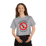 Vaping will kill you! Breathe Clean Air Champion Women's Heritage Cropped T-Shirt