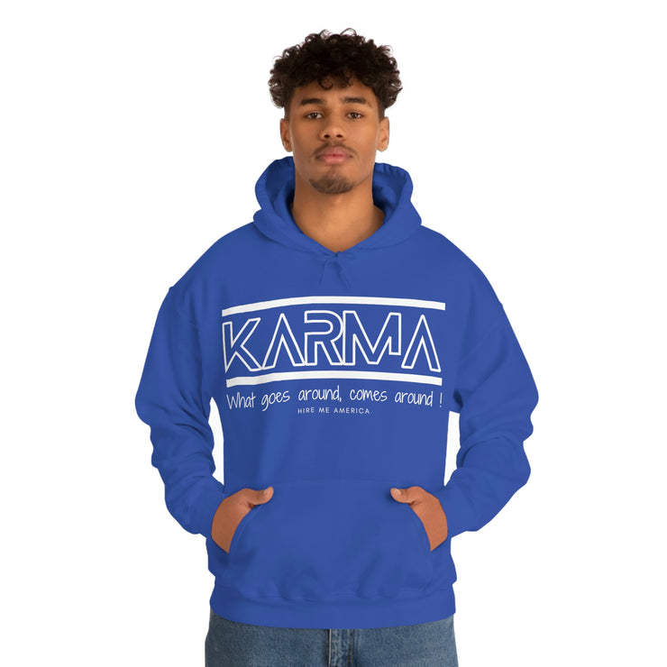 Karma what goes around comes around unisex Heavy Blend™ Hooded Sweatshirt